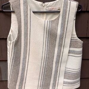 Tory Burch Baja Stripe Southwest sleeveless Asymmetrical Blouse